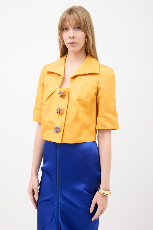 Louis Vuitton Embellished Cropped Blazer
