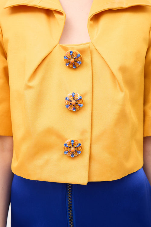 Louis Vuitton Embellished Cropped Blazer