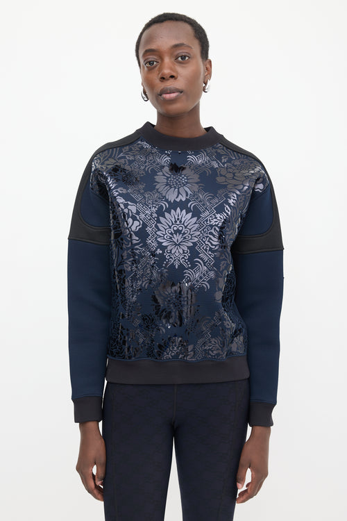 Louis Vuitton Floral Appliqué Sweatshirt