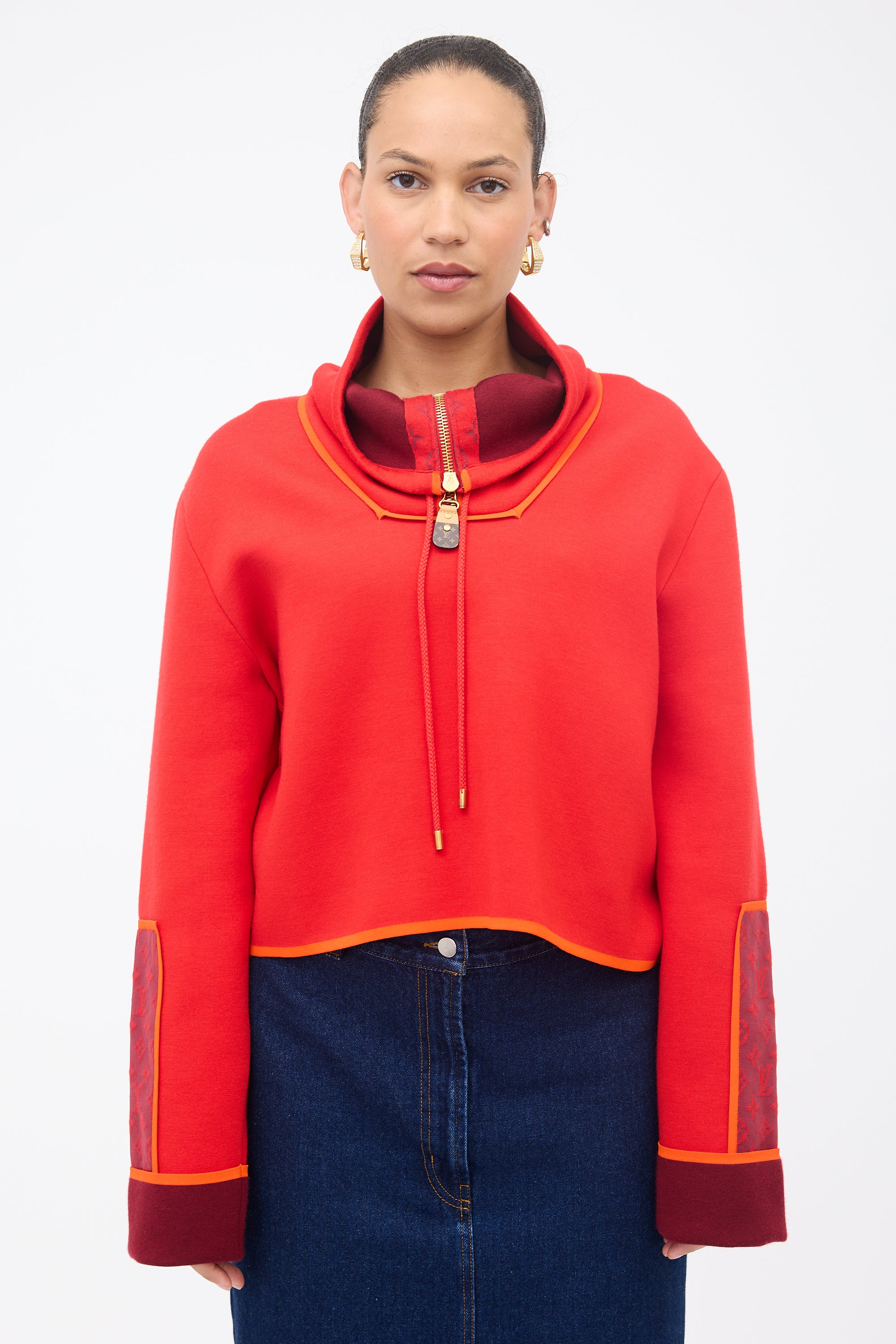 Louis Vuitton Monogram Accent Pullover Sweatshirt