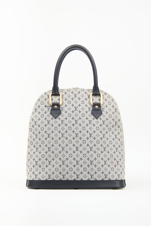 Louis Vuitton Navy & Grey Mini Monogram Canvas Alma Haut Bag