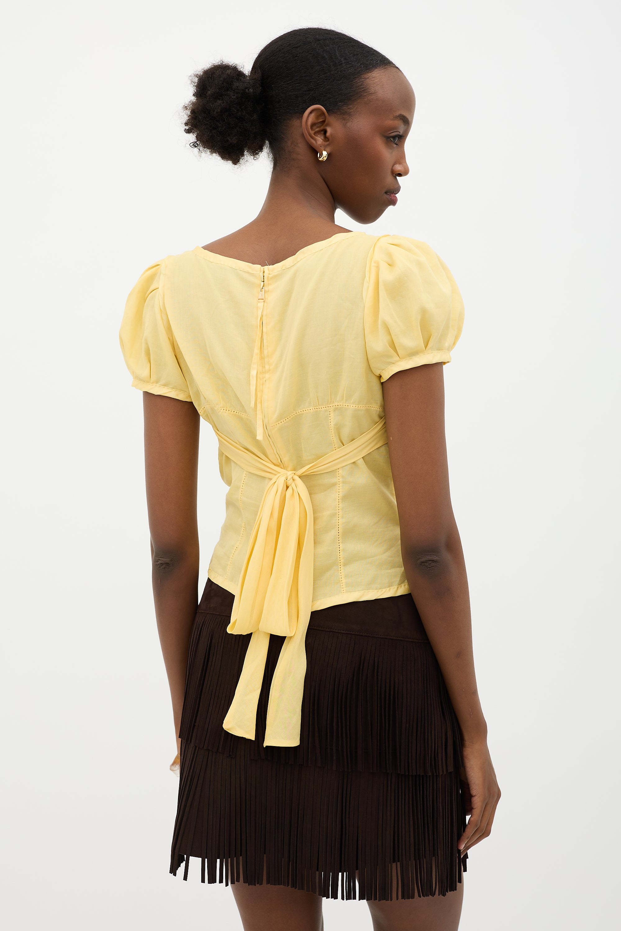 Louis Vuitton Puff Sleeve Top