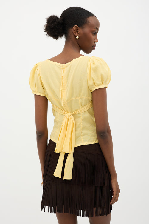 Louis Vuitton Puff Sleeve Top