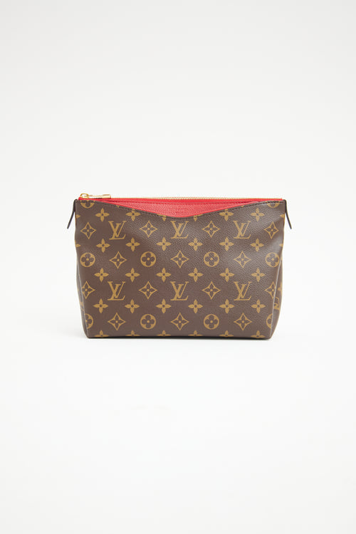 Louis Vuitton Brown Monogram & Red Pallas Beauty Case
