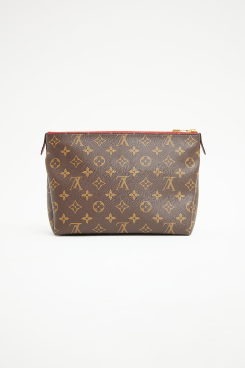 Louis Vuitton Brown Monogram & Red Pallas Beauty Case