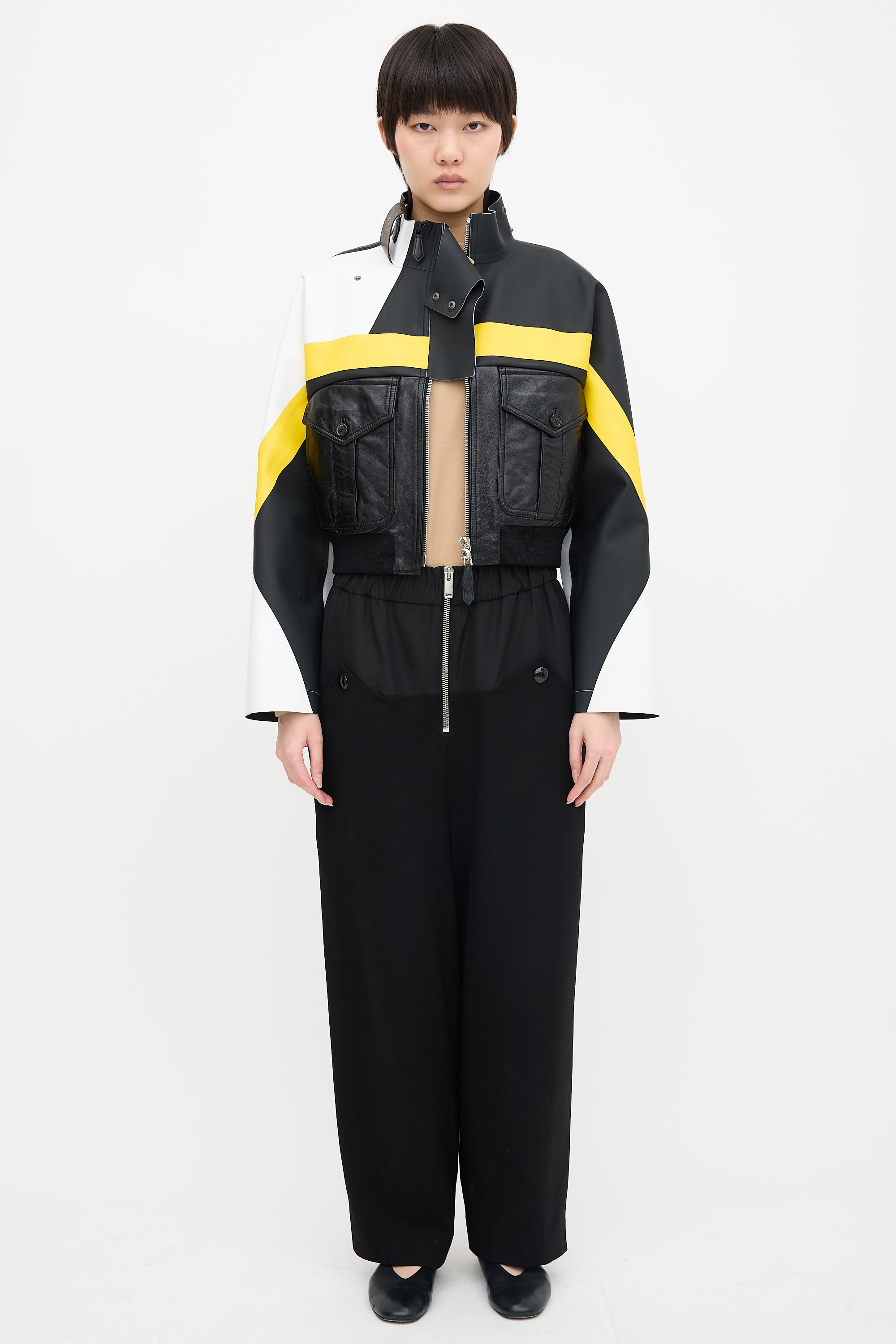 Louis Vuitton Rubber & Leather Biker Jacket