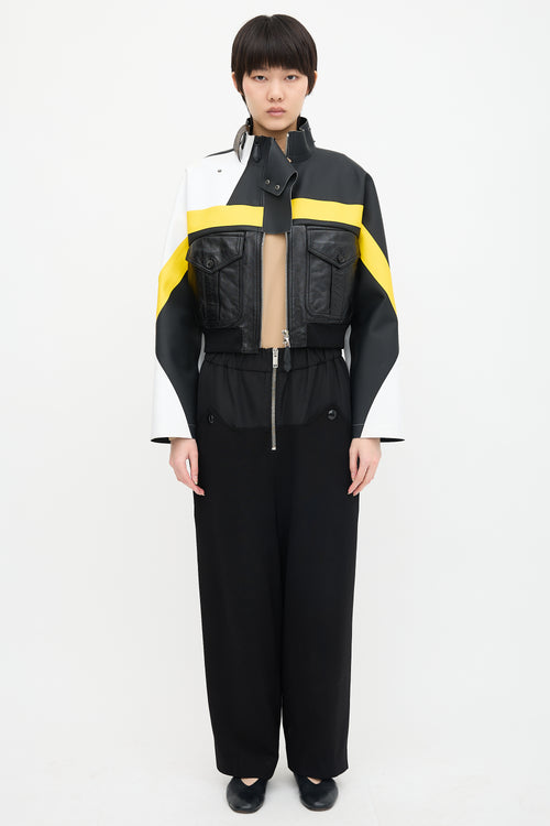 Louis Vuitton Rubber & Leather Biker Jacket