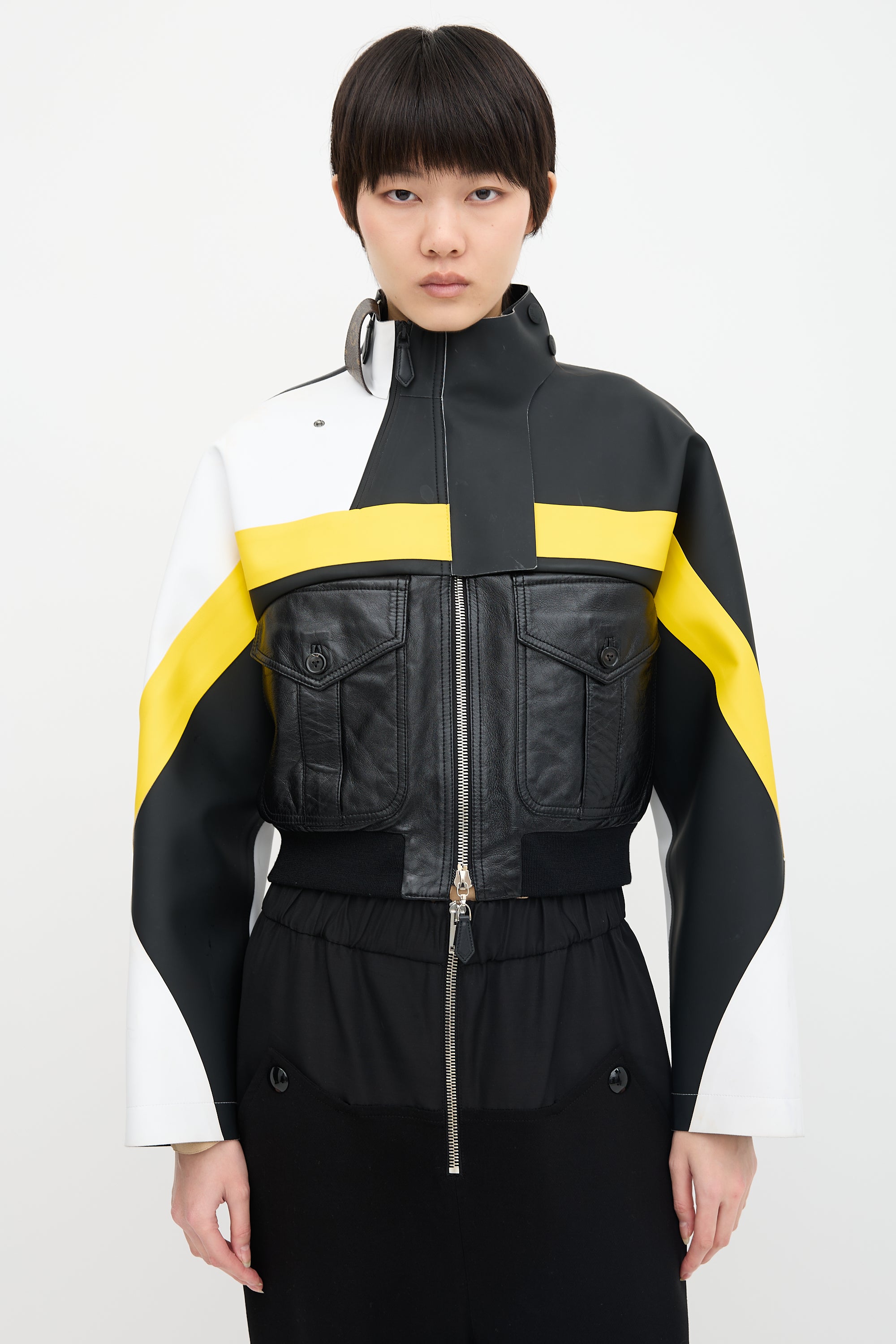 Louis Vuitton Rubber & Leather Biker Jacket
