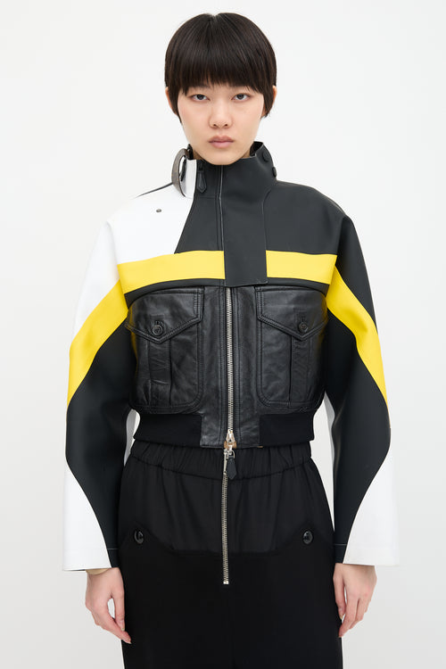 Louis Vuitton Rubber & Leather Biker Jacket