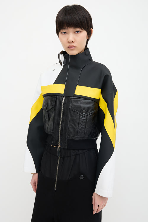 Louis Vuitton Rubber & Leather Biker Jacket
