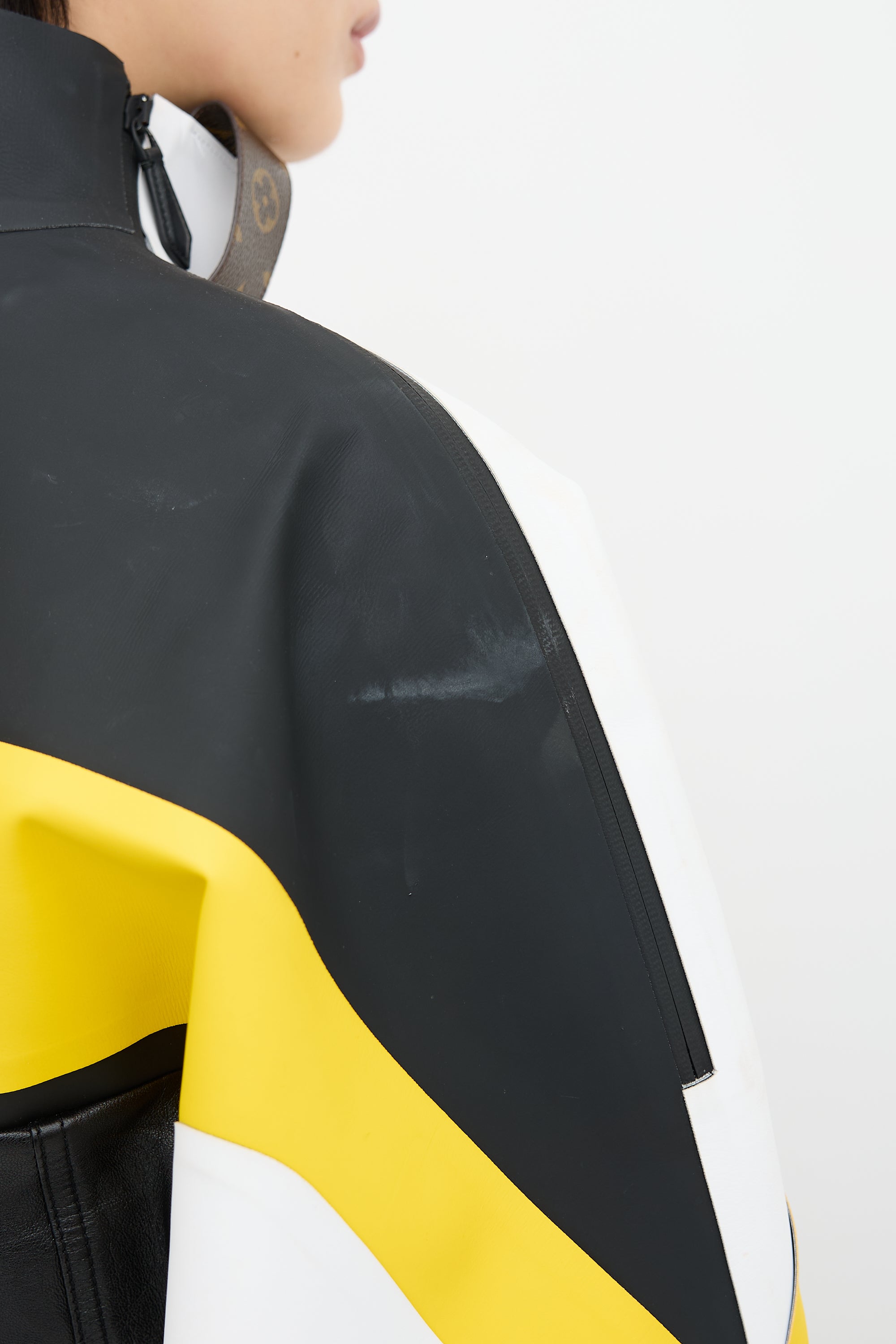 Louis Vuitton Rubber & Leather Biker Jacket