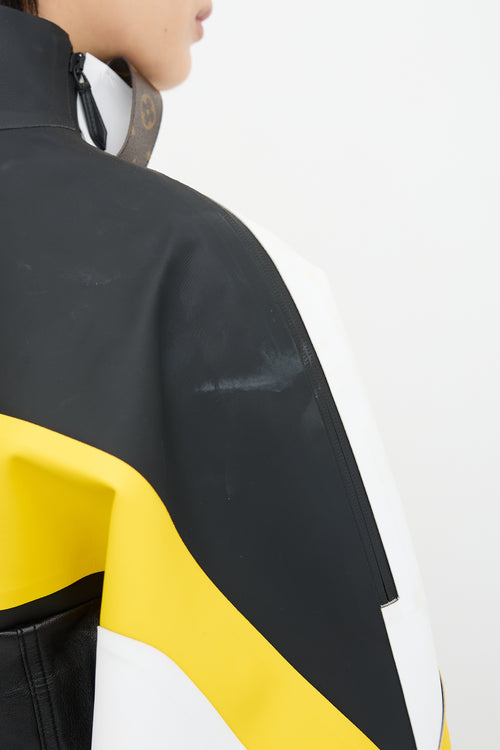 Louis Vuitton Rubber & Leather Biker Jacket