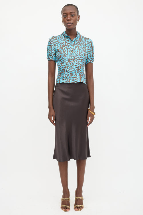 Louis Vuitton 2000s Silk Printed Blouse