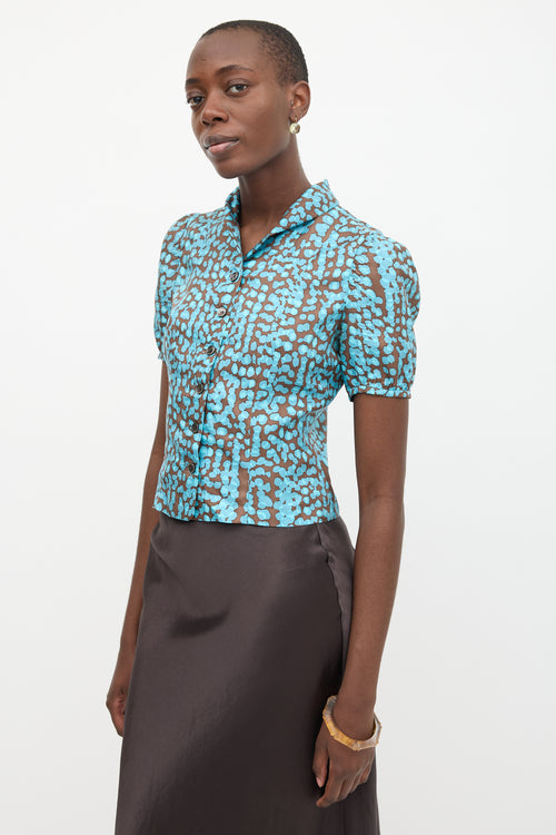 Louis Vuitton 2000s Silk Printed Blouse