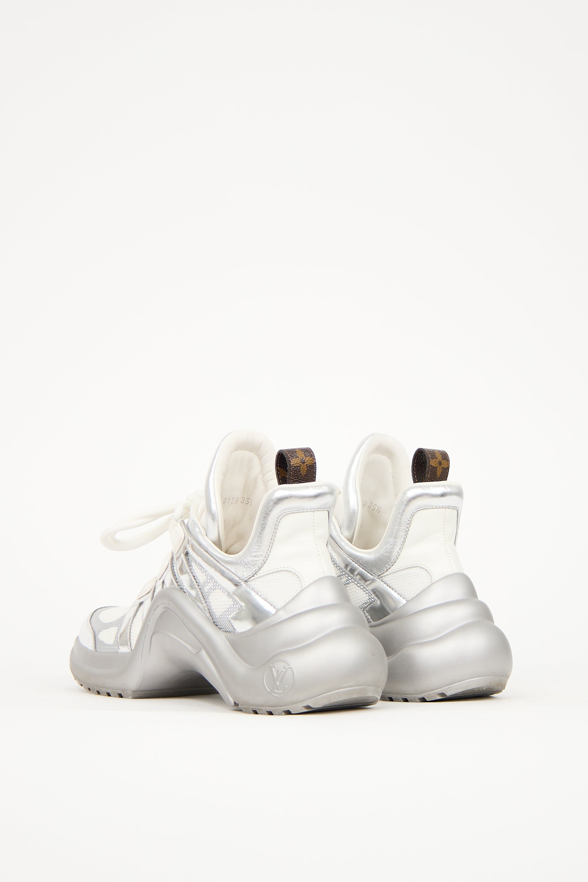Louis Vuitton White & Silver Archlight Sneaker