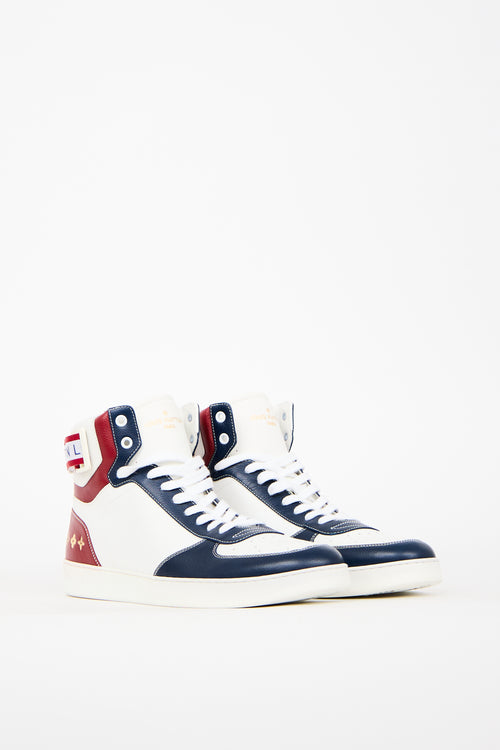 Louis Vuitton White & Multi Leather Rivoli Sneaker