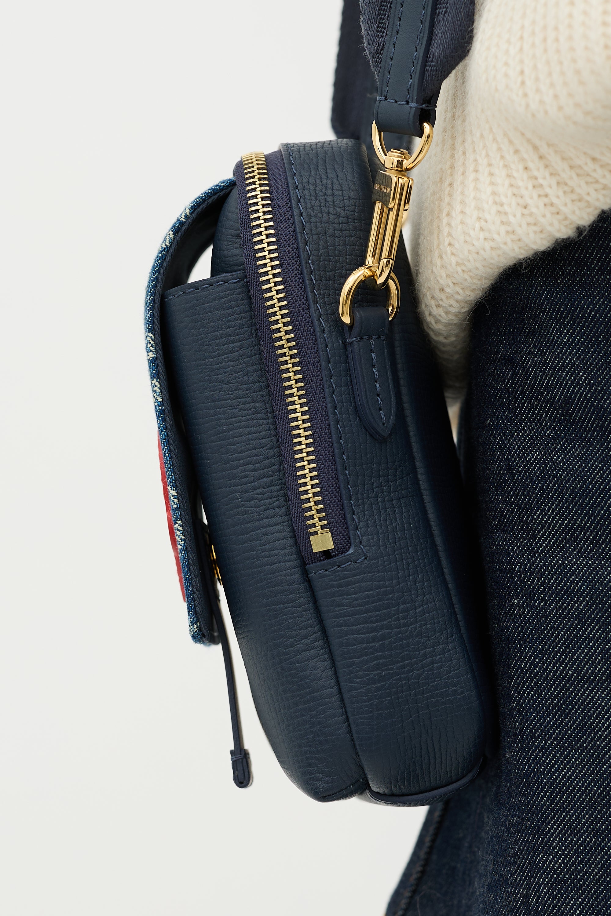 Louis Vuitton X Nigo Denim Monogram Double Phone Pouch