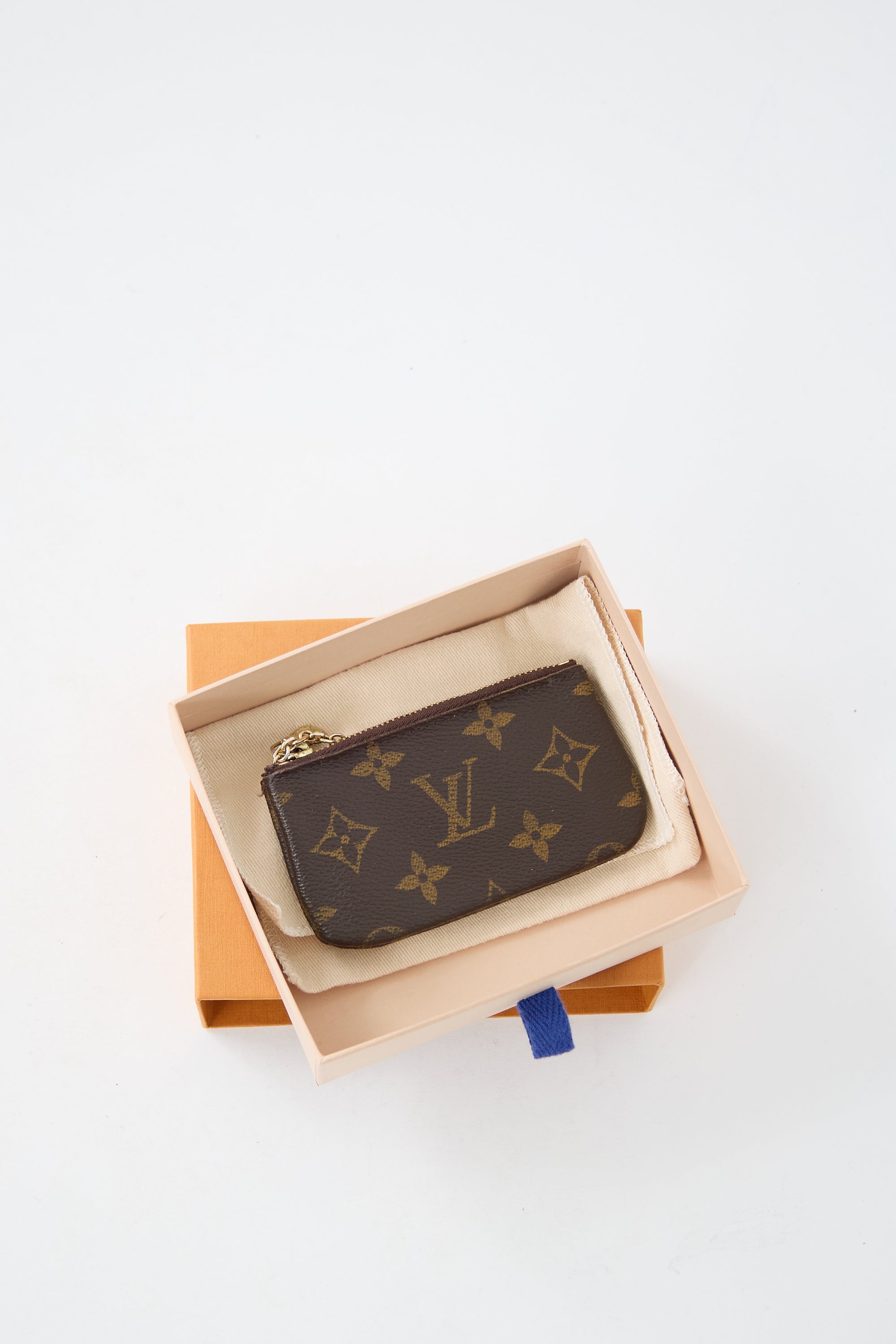 Louis Vuitton Leather Monogram Key Ring Pouch