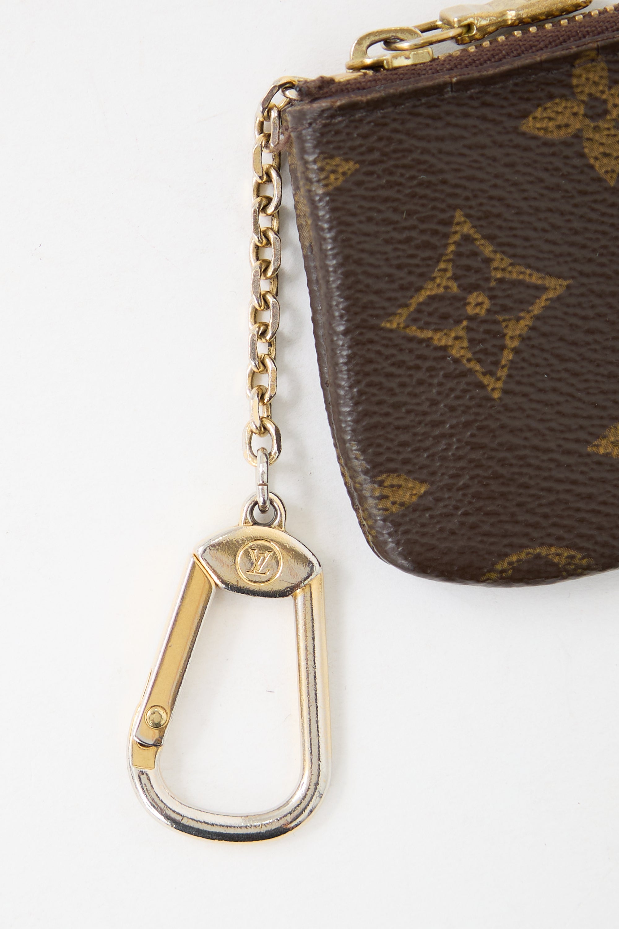 Louis Vuitton Leather Monogram Key Ring Pouch