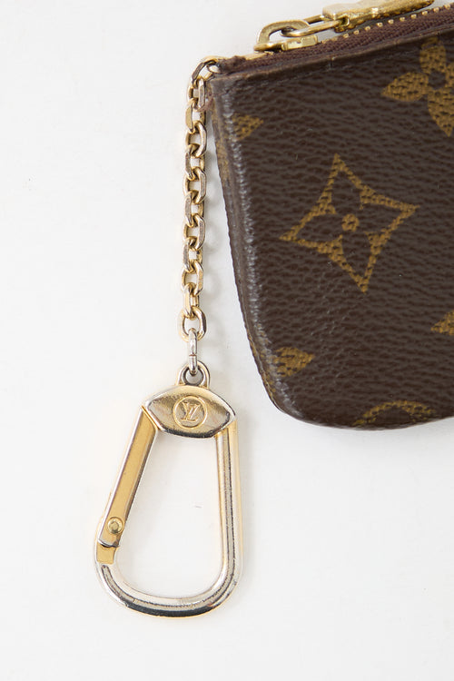 Louis Vuitton Leather Monogram Key Ring Pouch