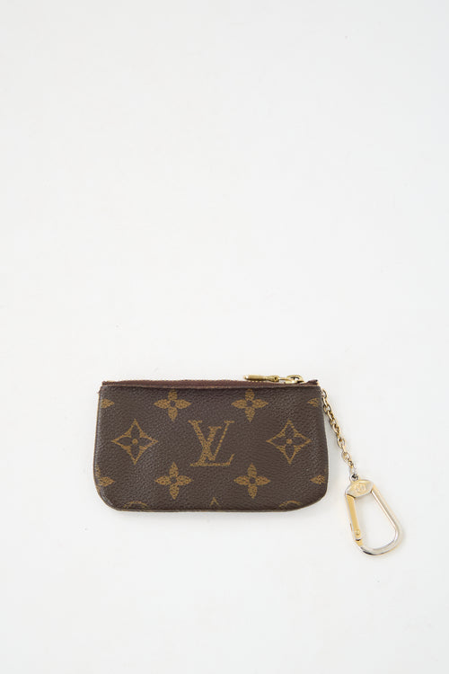 Louis Vuitton Leather Monogram Key Ring Pouch