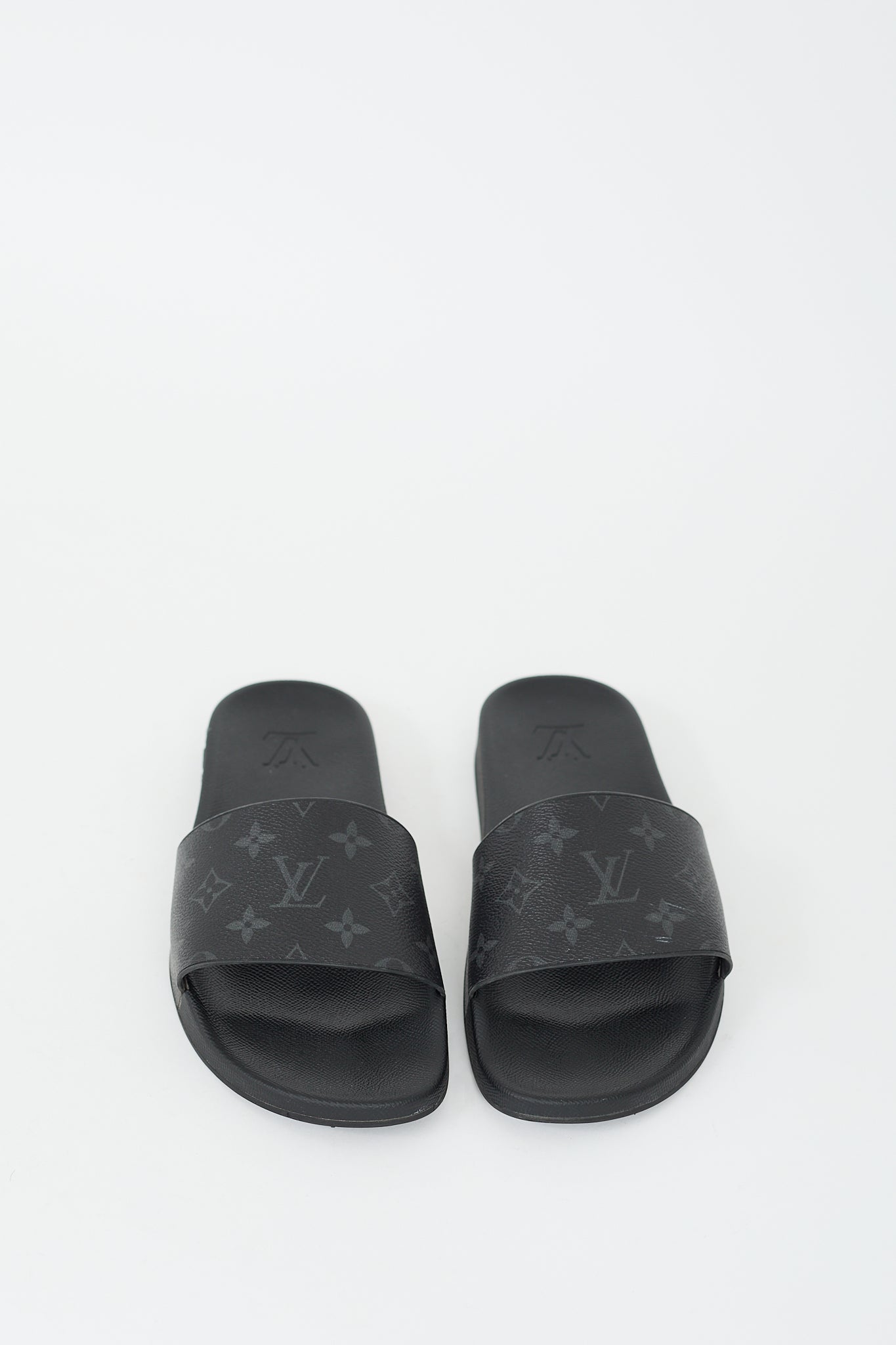 Louis Vuitton Black Monogram Waterfront Slide