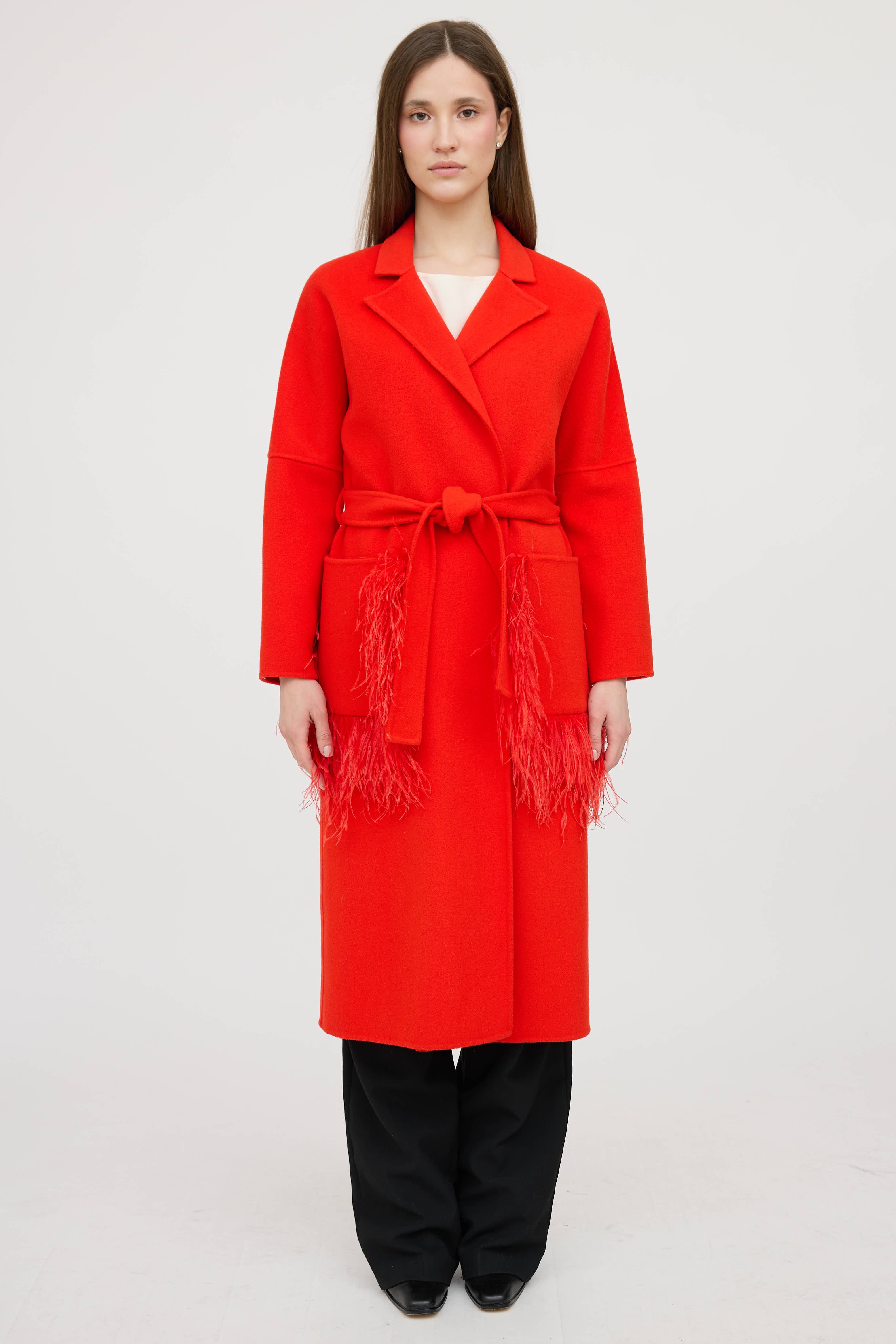 Wool Feather Coat