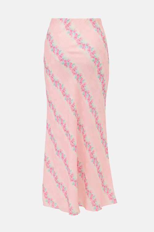 LoveShackFancy Floral Noam Maxi Skirt
