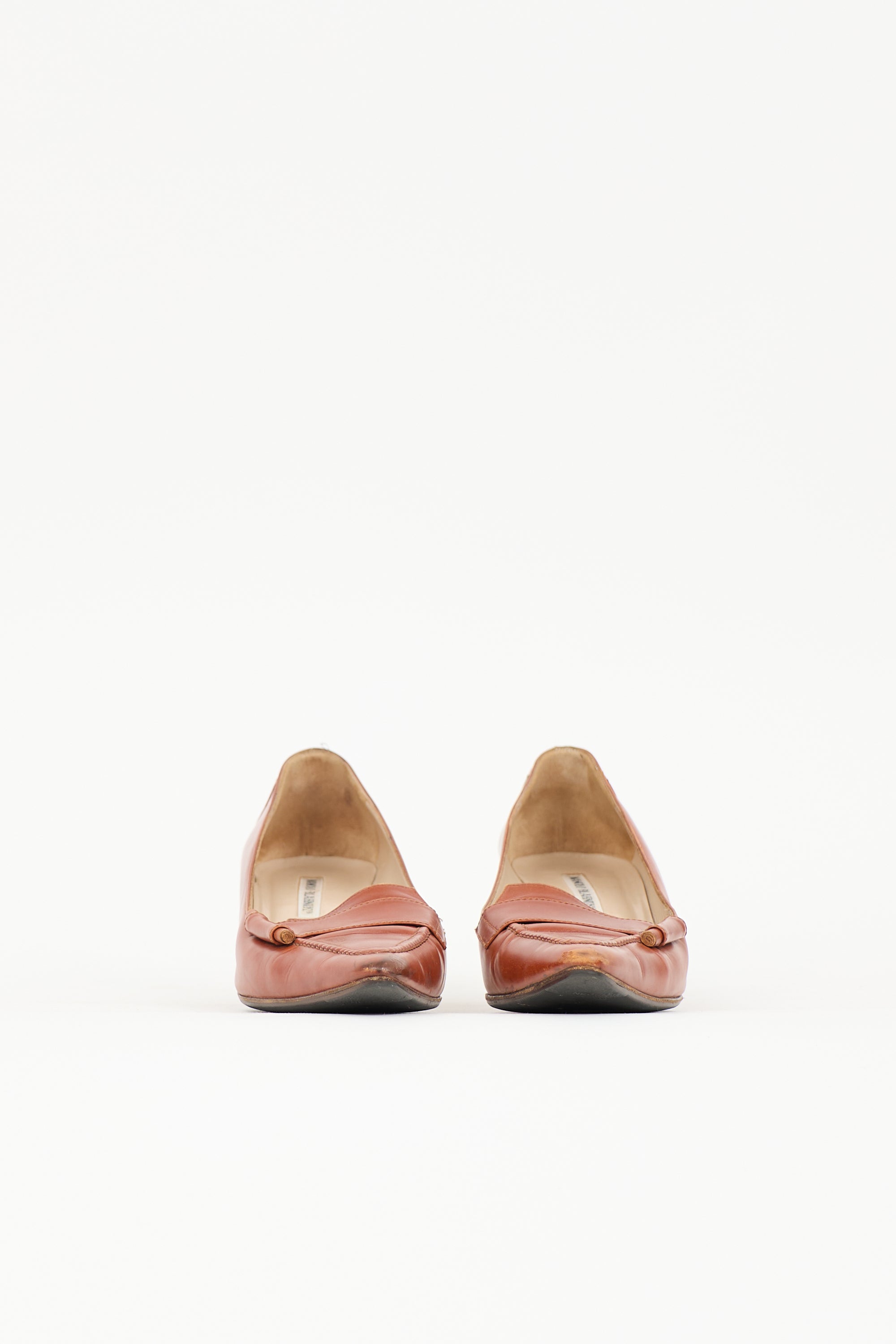 Manolo Blahnik Vintage Leather Pump