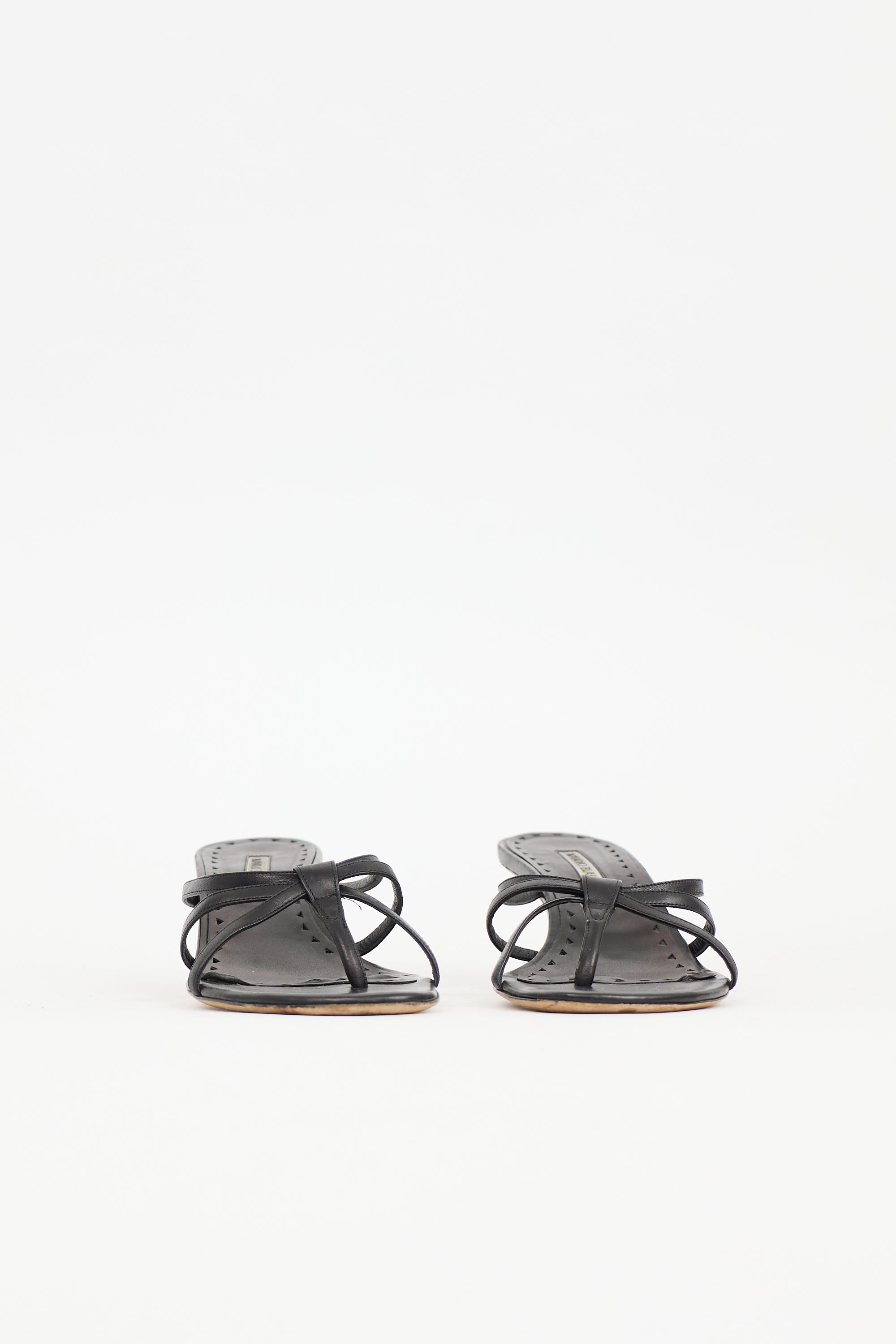 Manolo Blahnik Leather Strappy Sandal