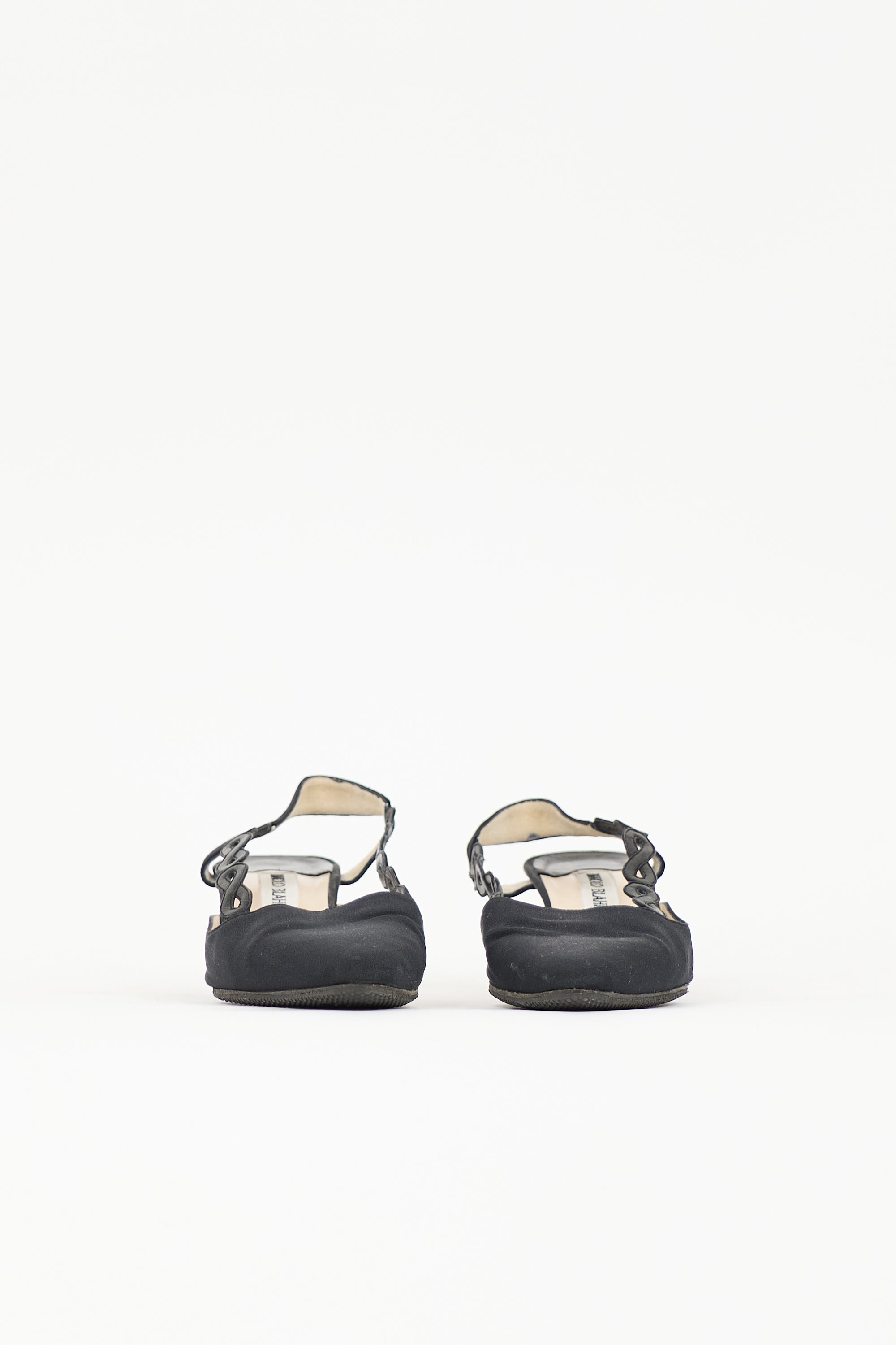 Manolo Blahnik Satin Slingback Heel