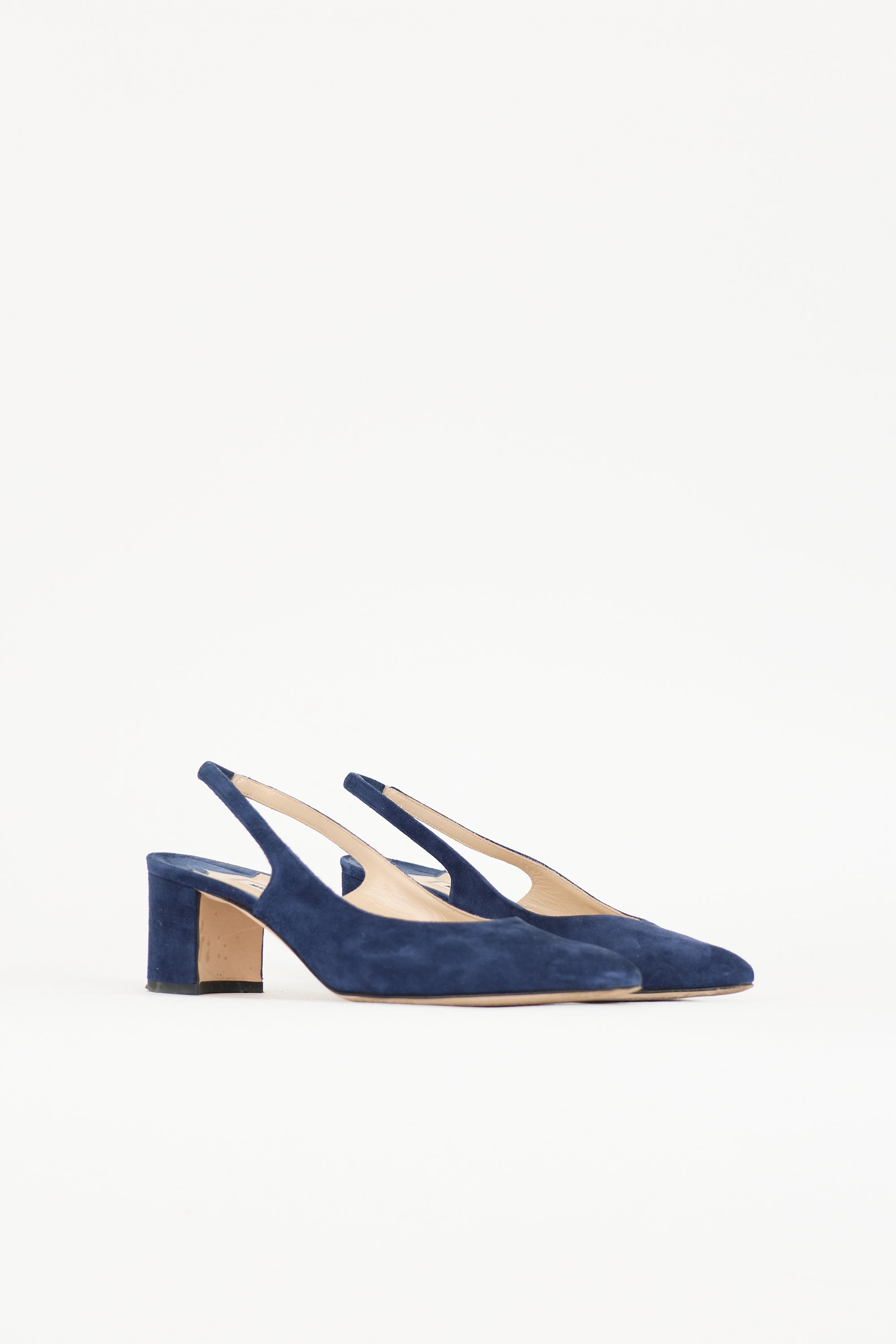 Manolo Blahnik Suede Allurasan Heel