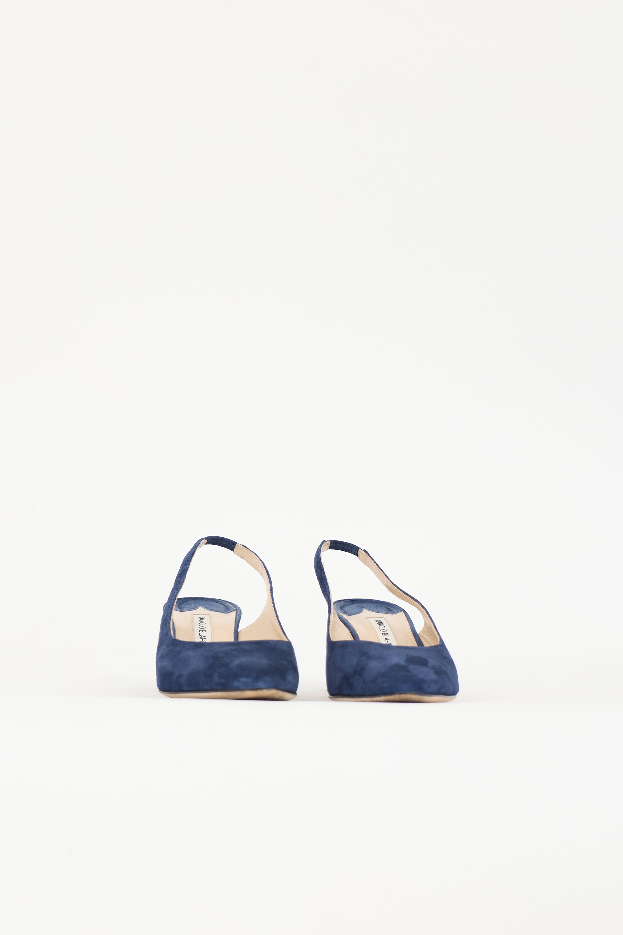Manolo Blahnik Suede Allurasan Heel