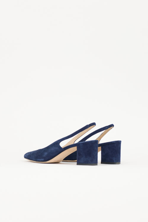 Manolo Blahnik Suede Allurasan Heel