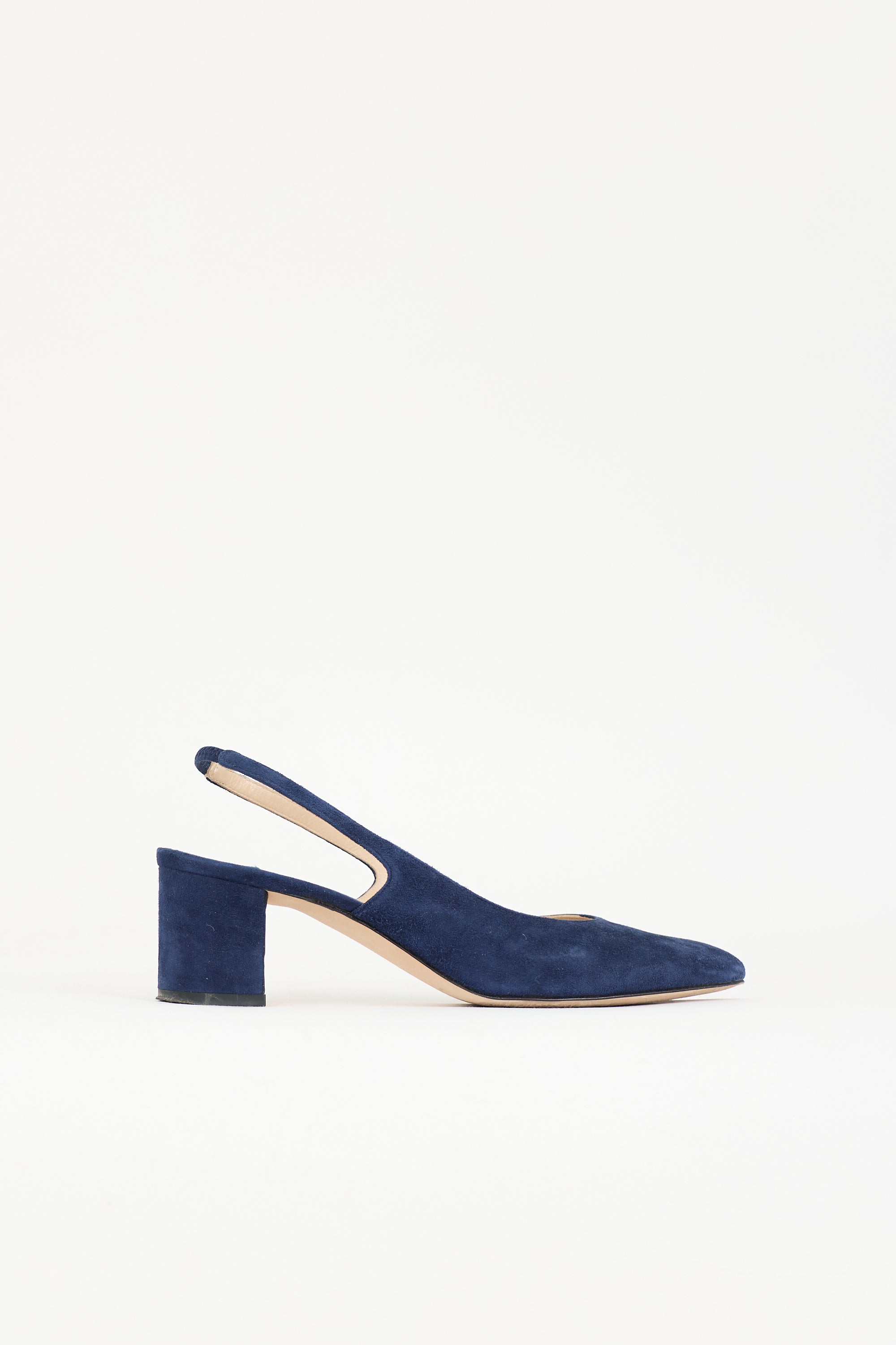 Manolo Blahnik Suede Allurasan Heel