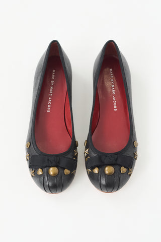 Marc Jacobs Leather Studded Flat