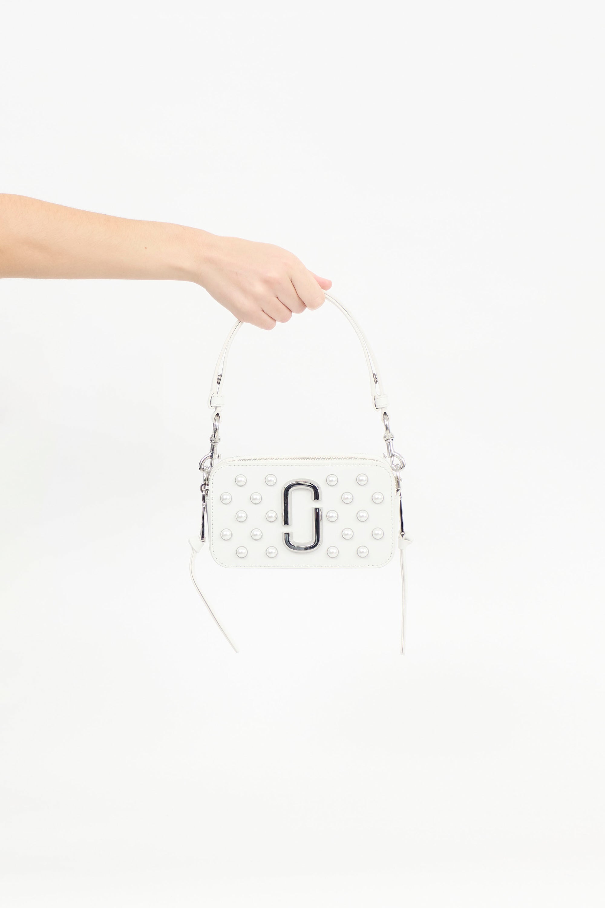 Marc Jacobs Leather Pearl Snapshot Bag