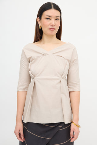 Marni Pleated Tunic Blouse