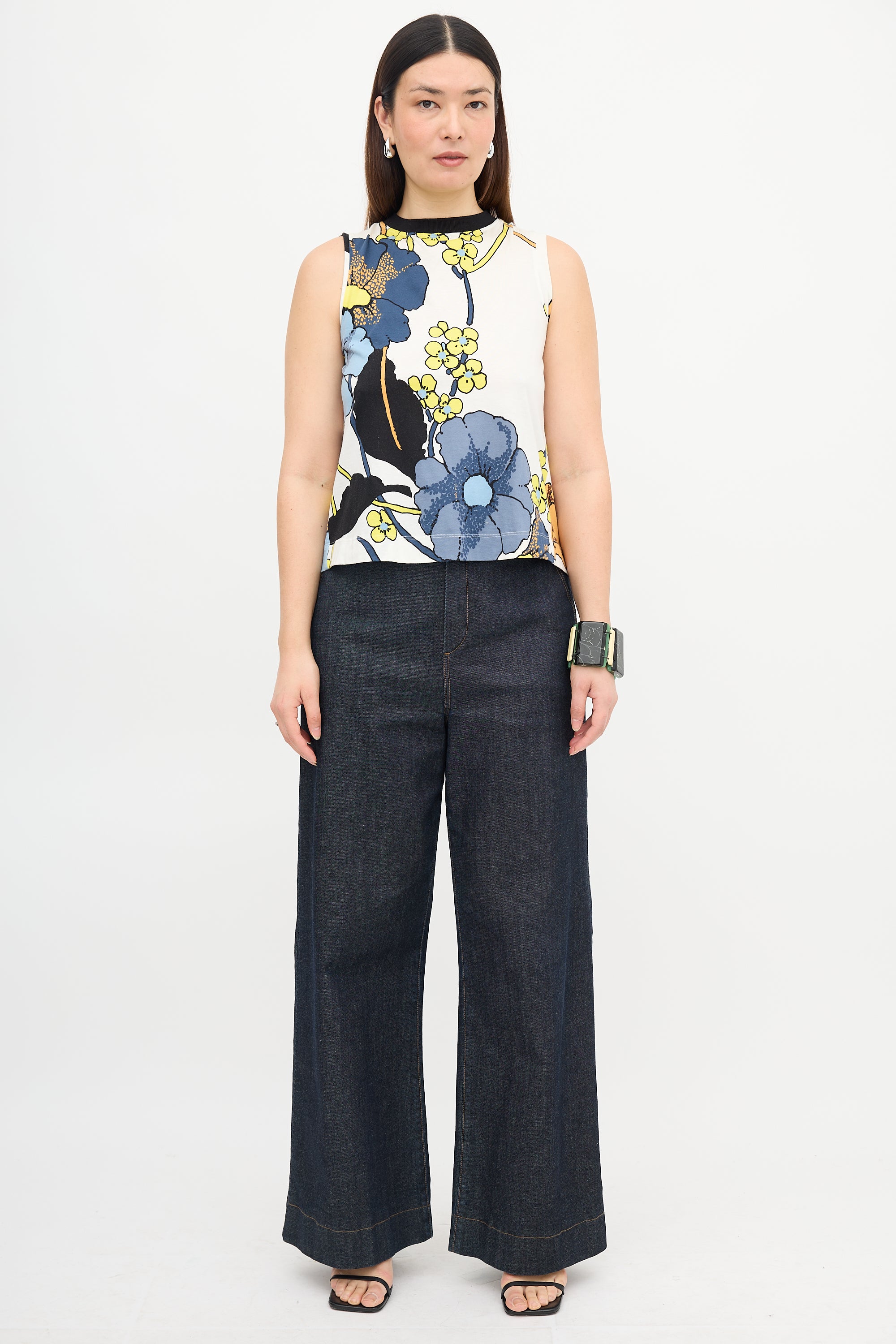 Marni Floral Sleeveless Top