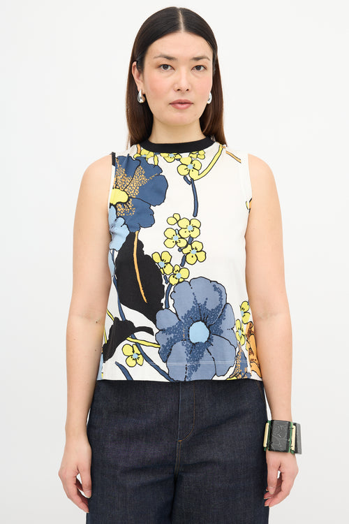 Marni Floral Sleeveless Top