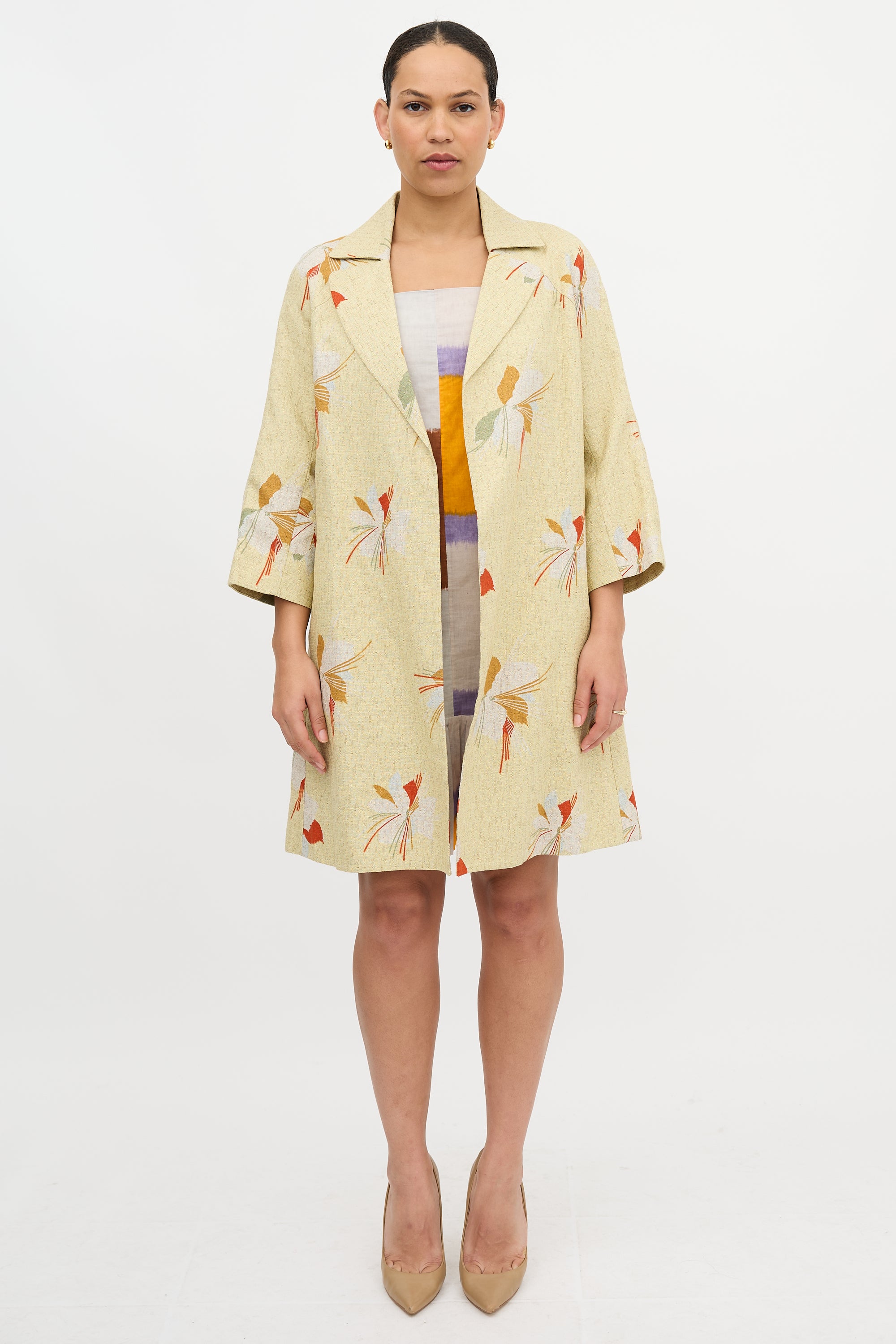 Marni Belted Floral Coat