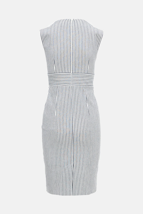 Max Mara Striped Midi Dress