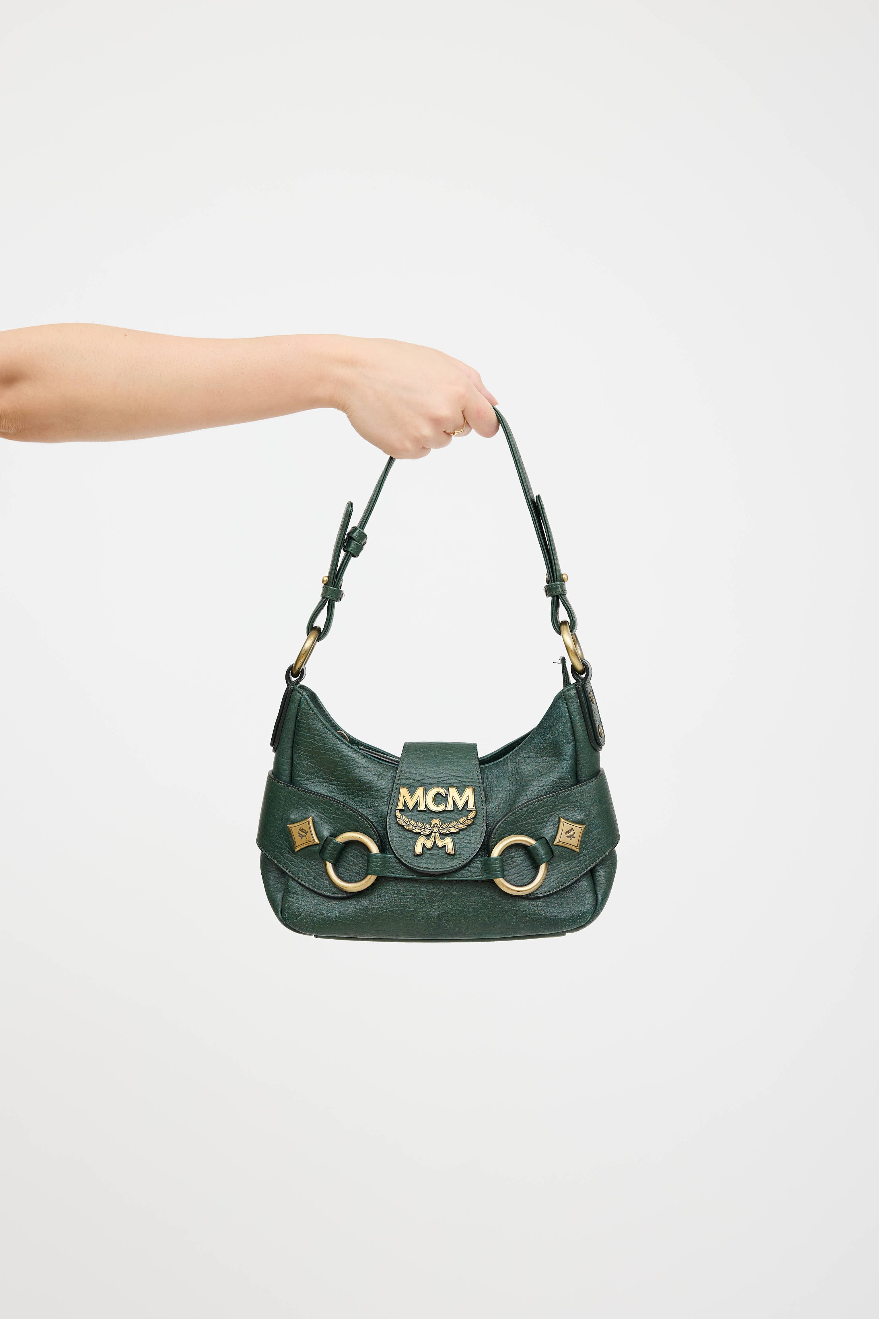Leather Logo Shoulder Bag