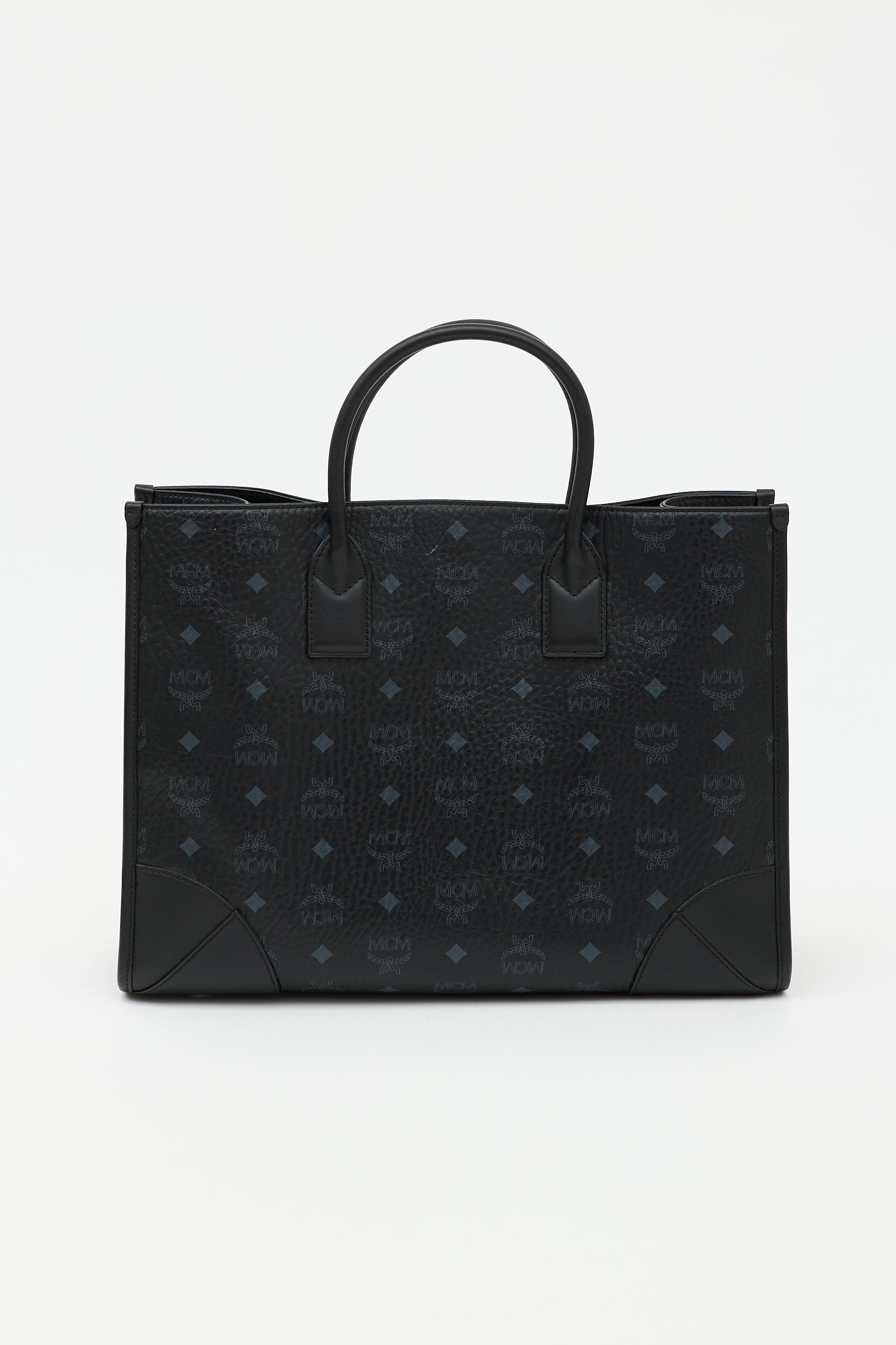 MCM Leather Monogram Large München Tote
