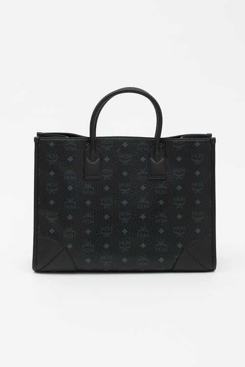 MCM Leather Monogram Large München Tote