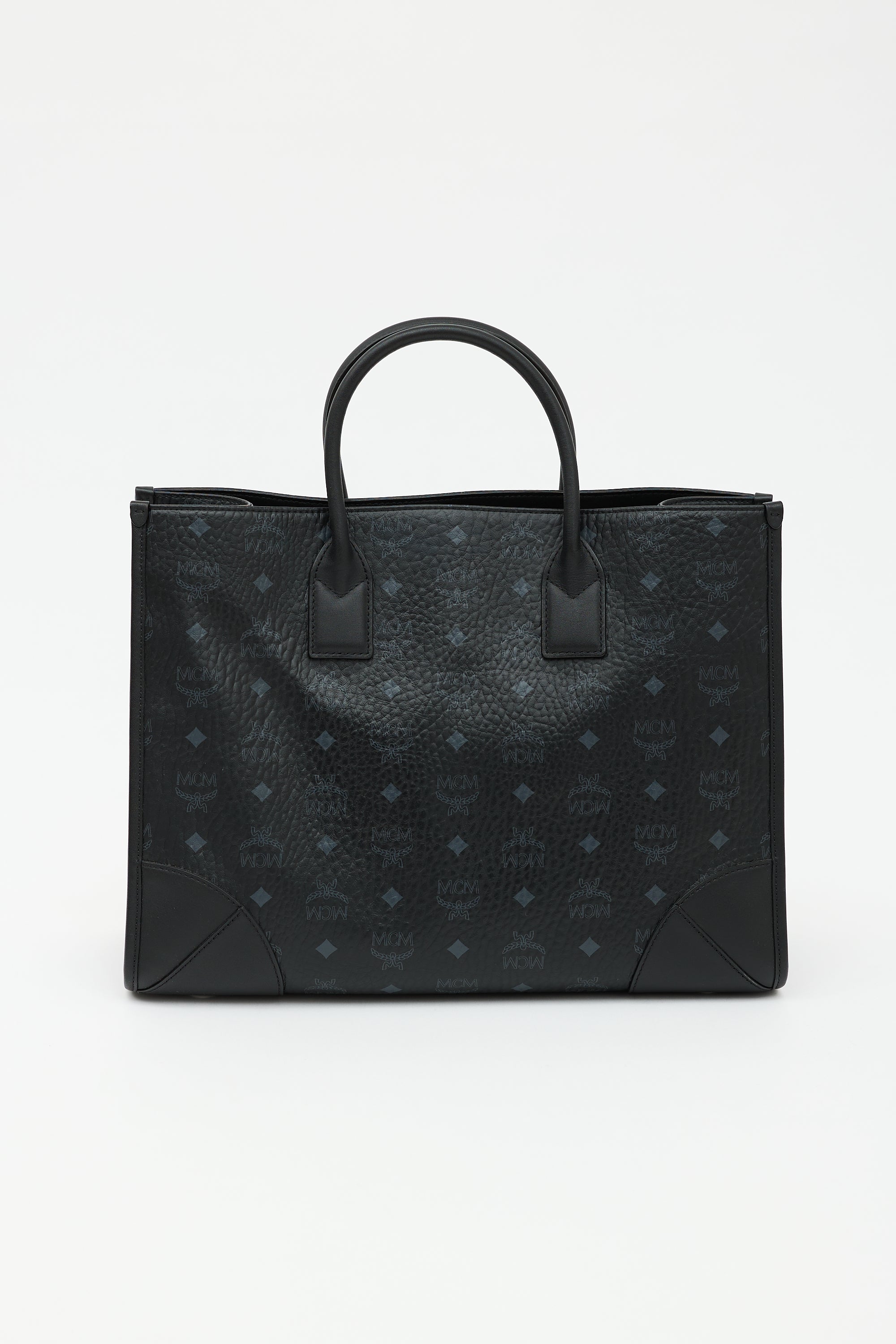 MCM Leather Monogram Large München Tote
