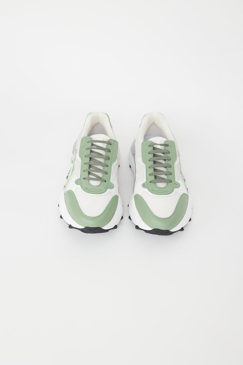 MCM White & Multicolour Leather Skystream Sneaker