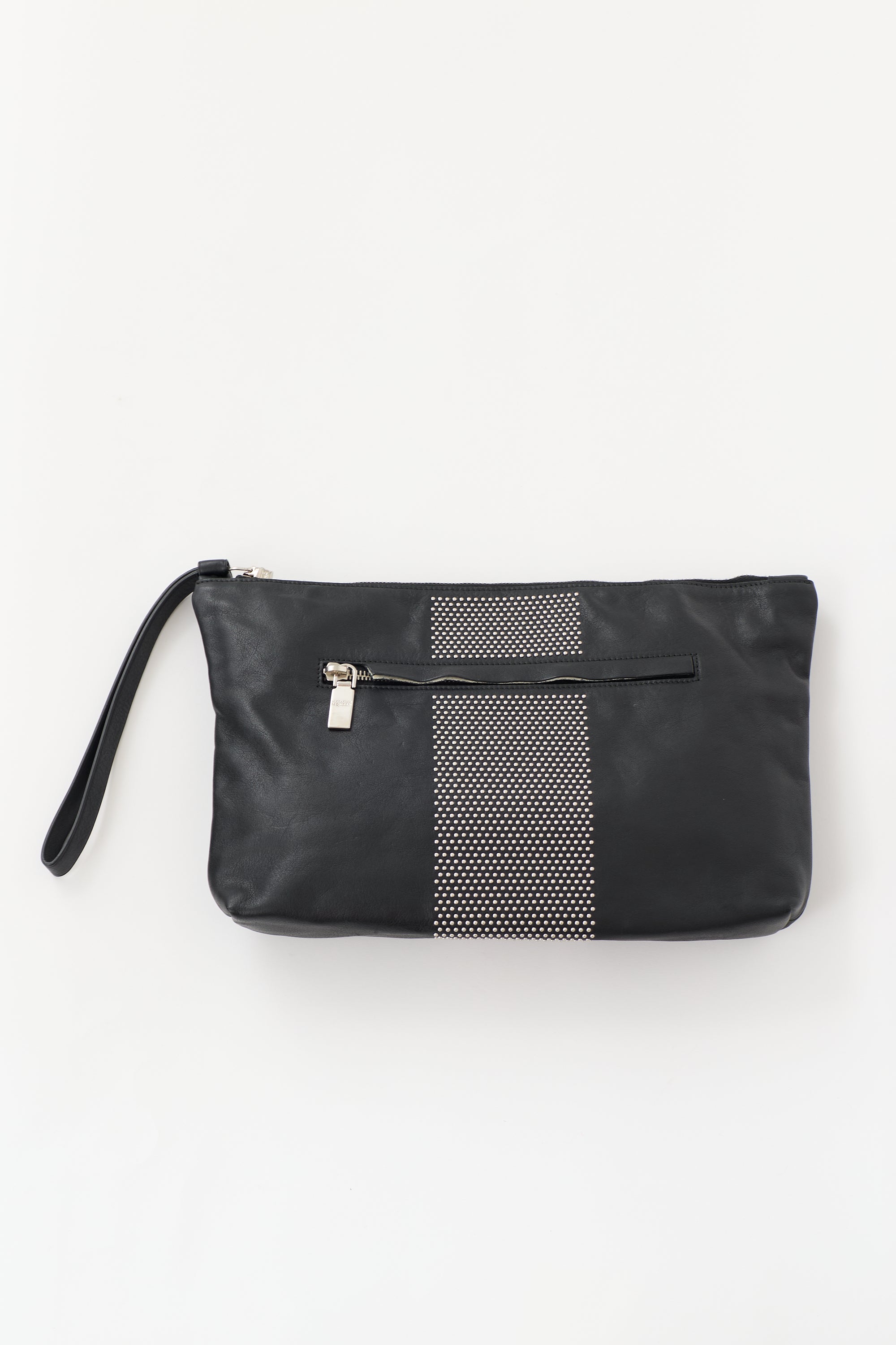 McQueen Leather Studded Clutch
