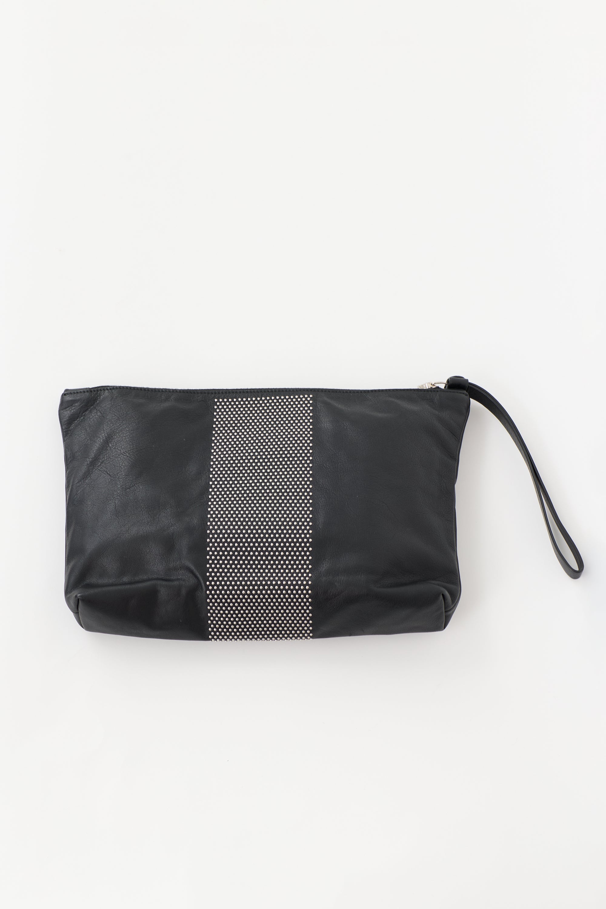 McQueen Leather Studded Clutch