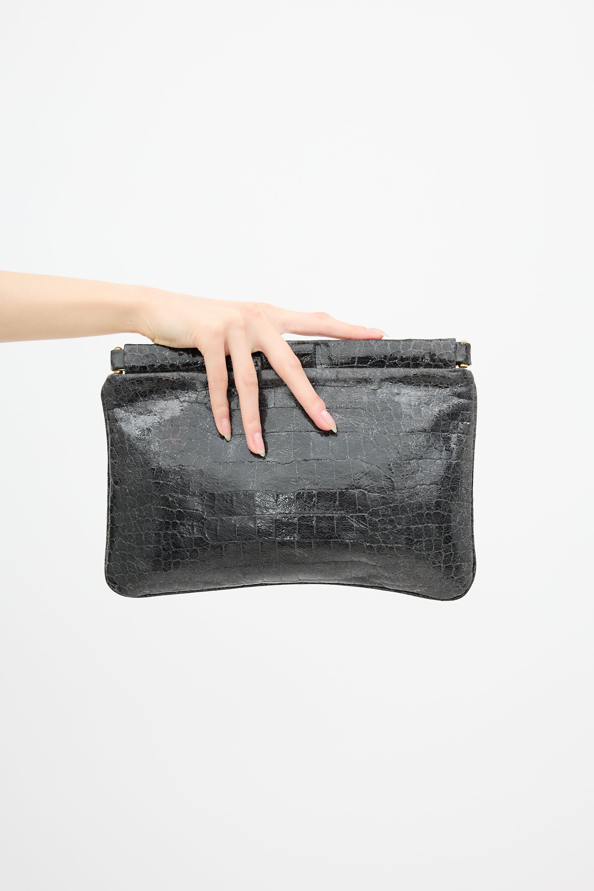 Miu Miu Leather Embossed Clutch